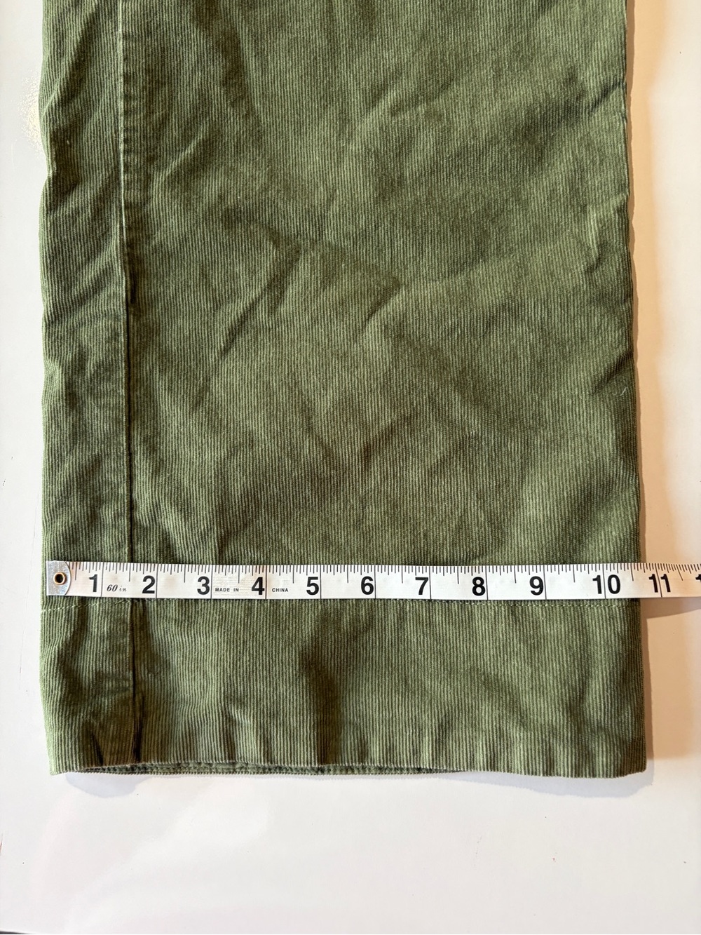 Pact wide leg corduroy green crop ankle pants trousers women’s medium 27” inseam - Picture 4 of 8